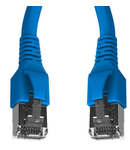 Patchcablu Cat.6a/10GB ecranat RJ45,LS0H,albastru 2m