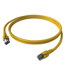 Patchcablu Cat.6a/10GB ecranat RJ45,LS0H,galben 0,5m