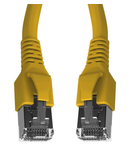 Patchcablu Cat.6a/10GB ecranat RJ45,LS0H,galben 0,5m