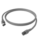 Patchcablu Cat.6a/10GB ecranat RJ45,LS0H,gri 0,5m