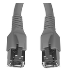 Patchcablu Cat.6a/10GB ecranat RJ45,LS0H,gri 0,5m