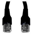 Patchcablu Cat.6a/10GB ecranat RJ45,LS0H,negru 3m