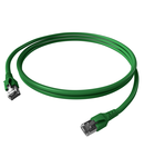 Patchcablu Cat.6a/10GB ecranat RJ45,LS0H,verde 0,5m