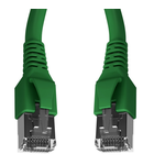 Patchcablu Cat.6a/10GB ecranat RJ45,LS0H,verde 0,5m