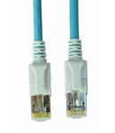 Patchcablu Cat6a cu LED ecranat RJ45 albastru 10GB 3m