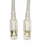 Patchcablu Cat6a cu LED ecranat RJ45 gri 10GB 0,5m