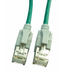 Patchcablu Cat6a cu LED ecranat RJ45 verde 10GB 0,5m