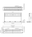 Patchpanel 10" gol pt.12 module Keystone