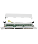 Patchpanel Cat.5 ecranat 24xRJ45G RAL7035