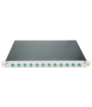 Patchpanel FO 19", 1UV, culisant, pentru 12 fibre, LC, SM