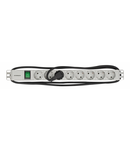 PDU 19", 8xSchuko c-On/Off, profil ALU 1U, cablu 2m,RAL7035