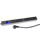 PDU IT Meter cu contor de energie,12xC13,19",1UH,aluminiu