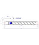 PDU IT Meter cu contor energie, 8xSchuko,19",1UH,aluminiu