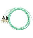 Pigtail FC, 50/125µm OM3, 2m, Easy Strip,Aqua,4buc