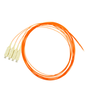 Pigtail SC, 62,5/125µm OM1, 2.0m, Easy Strip, Orange,4buc