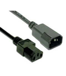 Powercord Extension Cable, C13, Black, 1.8m