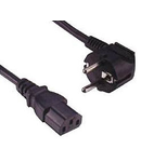 Powercord Schuko - C13 female, Black, 1.8m