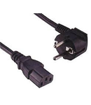 Powercord Schuko - C13 female, Black, 3m