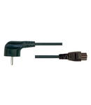 Powercord, Schuko - C5 (Triangle) female, Black, 1.8m