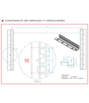 Profil montant vertical 19" pentru dulap DW de 12U