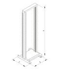 Rama simpla profil 19", L=616 x H=2031 x A=600, 42U