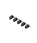 Routing Panel 1U with 5 plastic Cable Clamps 75mm, limited