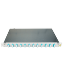 Splicebox, 4 fibre,SC,50/125µm OM3, culisant,19",1UV