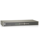 Switch 16xRJ45 10/100,silentios,f.vent,alim.int.,metal,19"