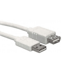 USB 2.0 A-A Extensioncable, A male - A female, Grey, 1.8m