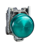 Lampa Rotunda Ø 22 - Ip65 - Verde - Integral Led - 24 - 120 V - Papuci - Atex