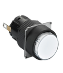 Lampa pilot rotunda Ø16 - IP65 -alba - LED 24VDC integr. polariz - conector