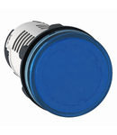 Lampa pilot rotunda Ø 22 - albastra - LED - 24 V integral - conectori rapizi