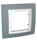 Unica Basic - cover frame - 1 gang - technical grey/white