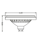 Sursa de iluminat, bec AR111 GU10 14W ADVANCE 3000K