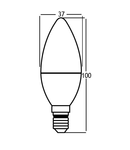 Sursa de iluminat, bec CANDLE C37 7W E14 ADVANCE 3000K