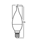 Sursa de iluminat, bec CANDLE TAIL C37 5W E27 ADVANCE 6500K