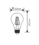 Sursa de iluminat, bec FILAMENT A60 6W E27 ADVANCE 2700K