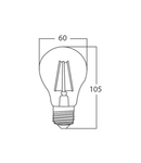 Sursa de iluminat, bec FILAMENT A60 SOFT 7W E27 ADVANCE 3000K