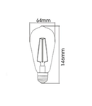 Sursa de iluminat, bec FILAMENT ST64 4W E27 ADVANCE 2200K