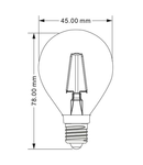 Sursa de iluminat, bec FİLAMENT P45 4W E14 ADVANCE 2700K