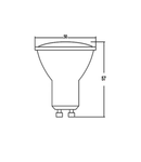 Sursa de iluminat, bec GU10-GLASS-DİMMABLE GU10 5.5W ADVANCE 2700K