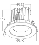 COB 30W Spot tip DOWNLIGHT 4000K