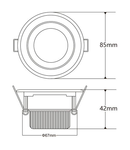 COB-S 5W Spot tip DOWNLIGHT 3000K