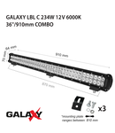 Proiector bara LED GALAXY LBL C 234W 12/24V 6000K 36``/910mm