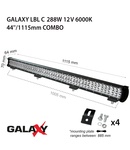 Proiector bara LED GALAXY LBL C 288W 12/24V 6000K 44``/1115mm