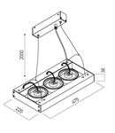 Corp suspendat GL1303 3x50W max.