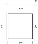 Panou cu LED-uri CSQ6060WW MWH 40W 3000K