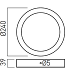 Panou cu LED-uri FMR240WW MWH 15W 3000K