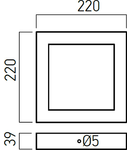 Panou cu LED-uri FMQ220WW MWH 22W 3000K