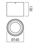 Corp aparent HA04 MWH 1x50W max.